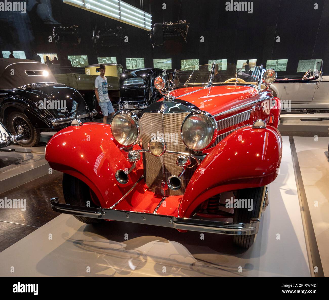 1936 Mercedes-Benz 500K Special Roadster, Musée Mercedes-Benz, Stuttgart, Allemagne Banque D'Images