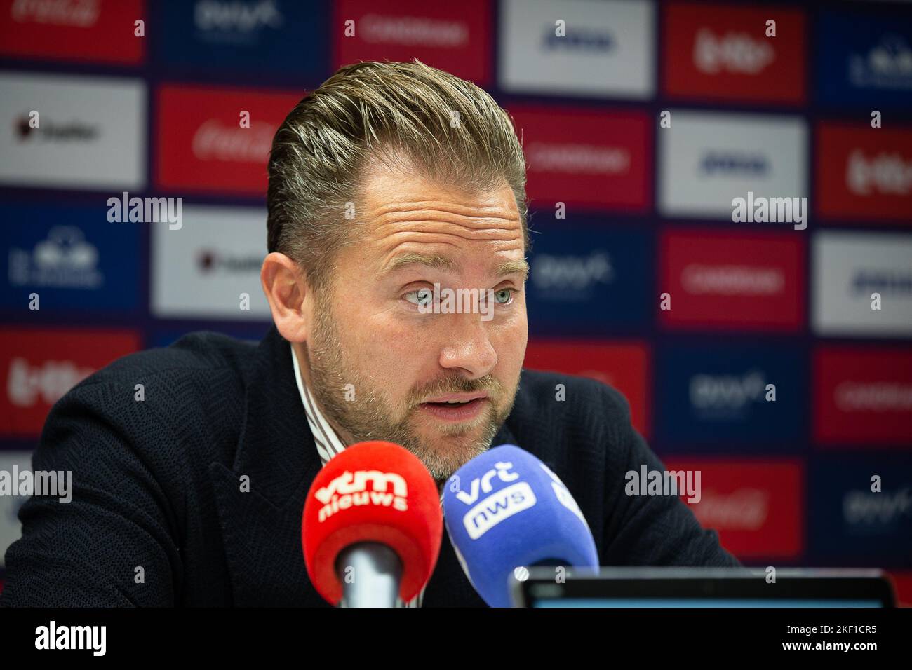 Le nouveau PDG d'Anderlecht, Sports Jesper Fredberg, a été photographié lors d'une conférence de presse de l'équipe belge de football, RSC Anderlecht, pour présenter son nouveau PDG, Sports, à Anderlecht, Bruxelles, le mardi 15 novembre 2022. Dane Fredberg, 41 ans, prendra la tête du département sportif de la RSC Anderlecht à partir de janvier 2023. BELGA PHOTO JAMES ARTHUR GEKIERE Banque D'Images