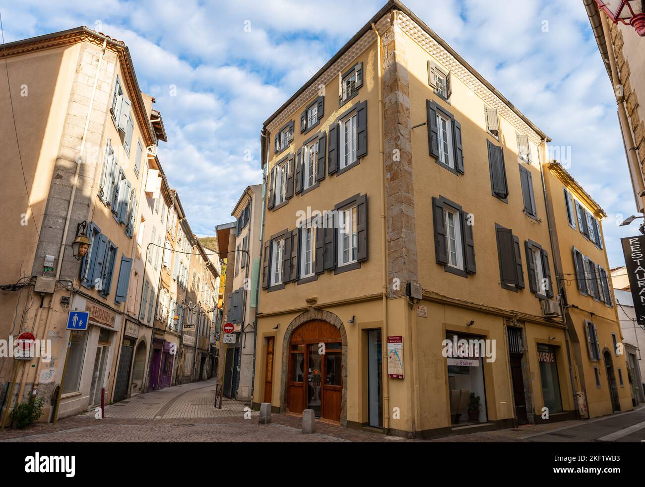Rues du centre ville de Foix, en Ariège, Occitanie, France Banque D'Images