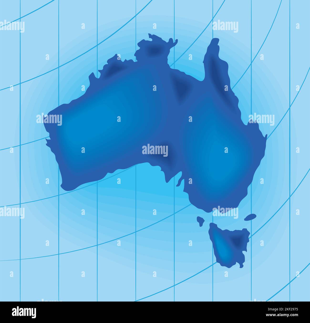 Carte de l'Australie Illustration de Vecteur