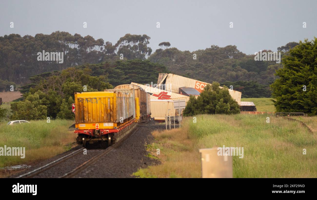 Accident de train Inverleigh Victoria Banque D'Images