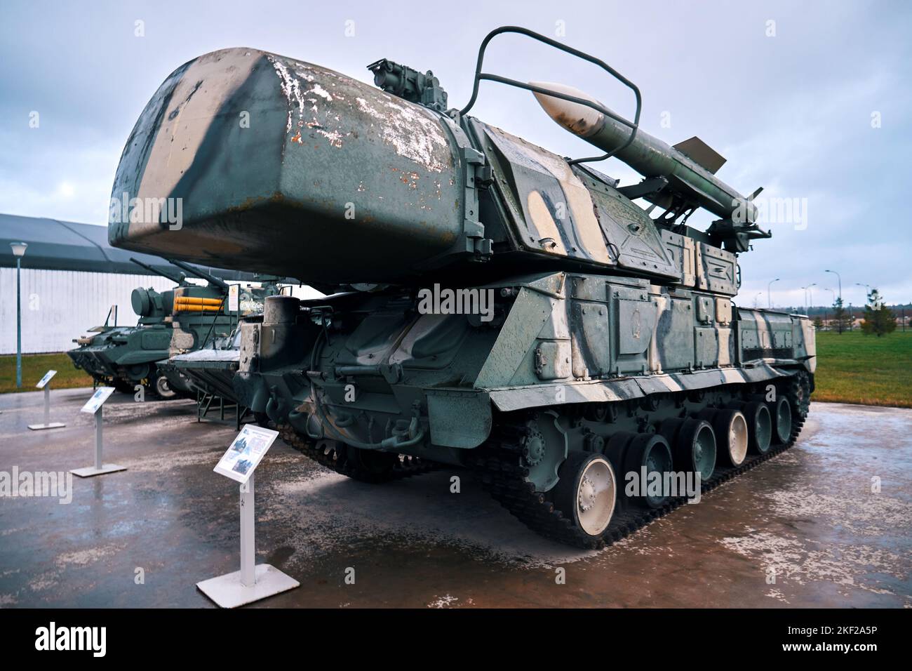 Système de missile Buk. Musée des chars et des véhicules blindés à Patriot Park Banque D'Images