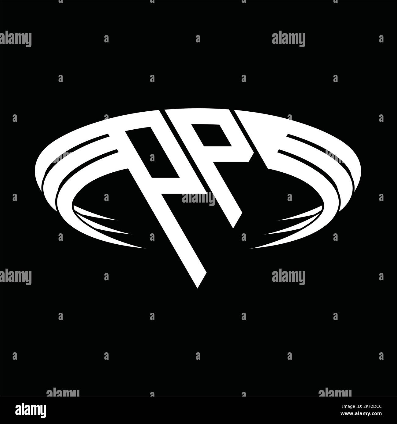 Logo PP lettre monogramme avec modèle en forme de tranche triangulaire Illustration de Vecteur