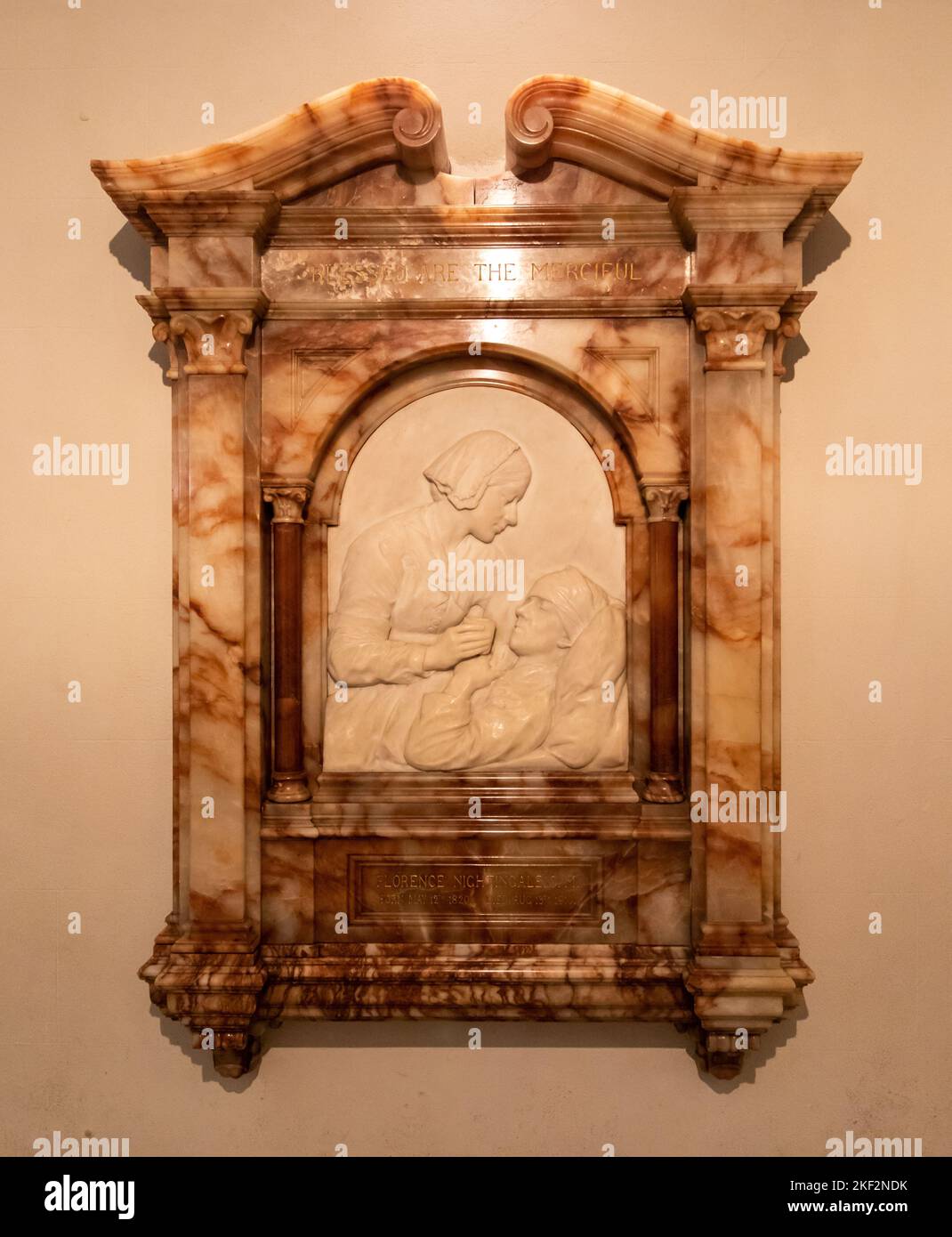 Un mémorial à Florance Nightingale dans la crypte de la cathédrale Saint-Paul Banque D'Images