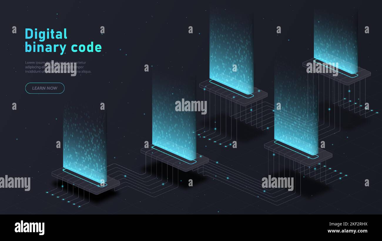 Code binaire numérique Illustration de Vecteur