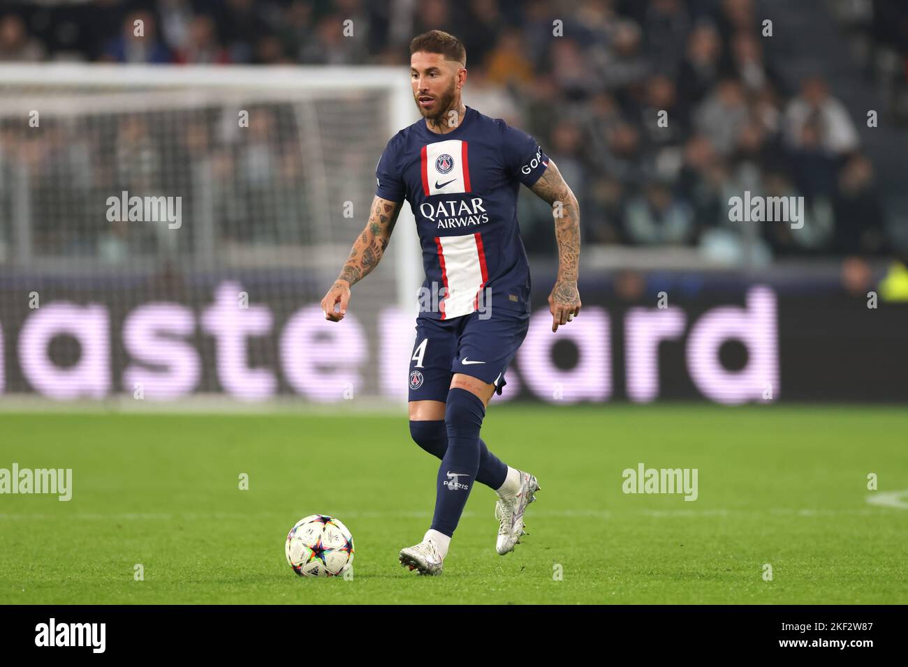 Turin, Italie, 2nd novembre 2022. Sergio Ramos du PSG lors du match de l'UEFA Champions League à l'Allianz Stadium de Turin. Le crédit photo devrait se lire: Jonathan Moscrop / Sportimage Banque D'Images
