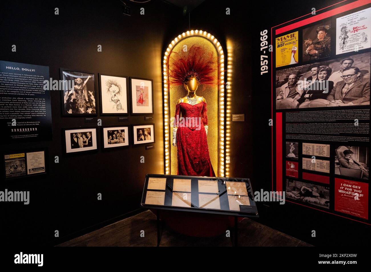 New York, États-Unis. 15th novembre 2022. Une exposition liée au spectacle « Hello Dolly » au musée de Broadway à New York. Crédit : SOPA Images Limited/Alamy Live News Banque D'Images