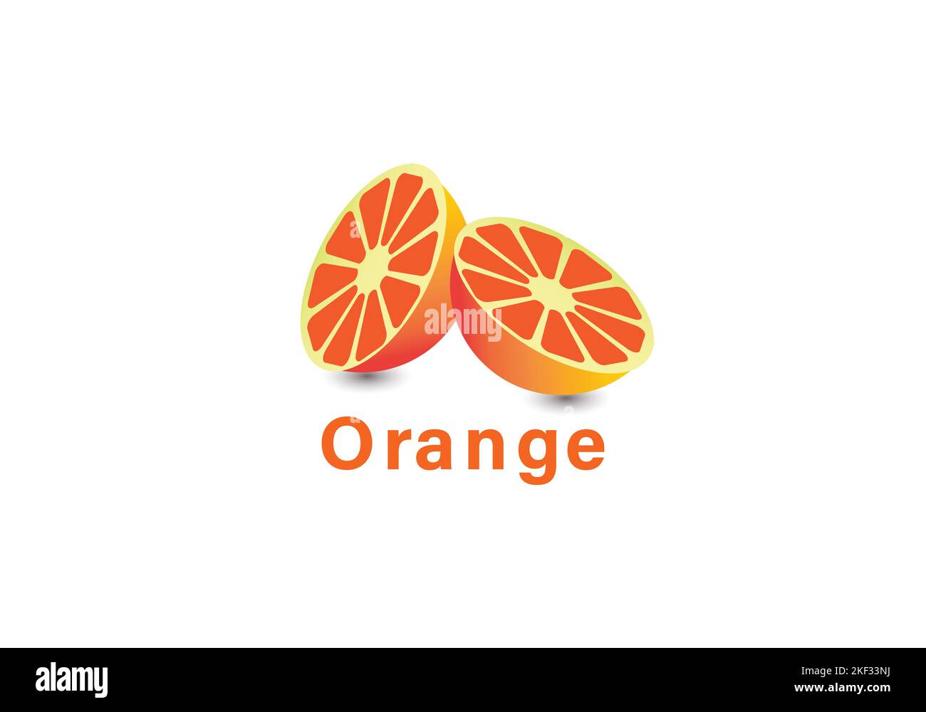 Illustration de la conception de vecteur fruit orange délicieuse isolée sur fond blanc Illustration de Vecteur