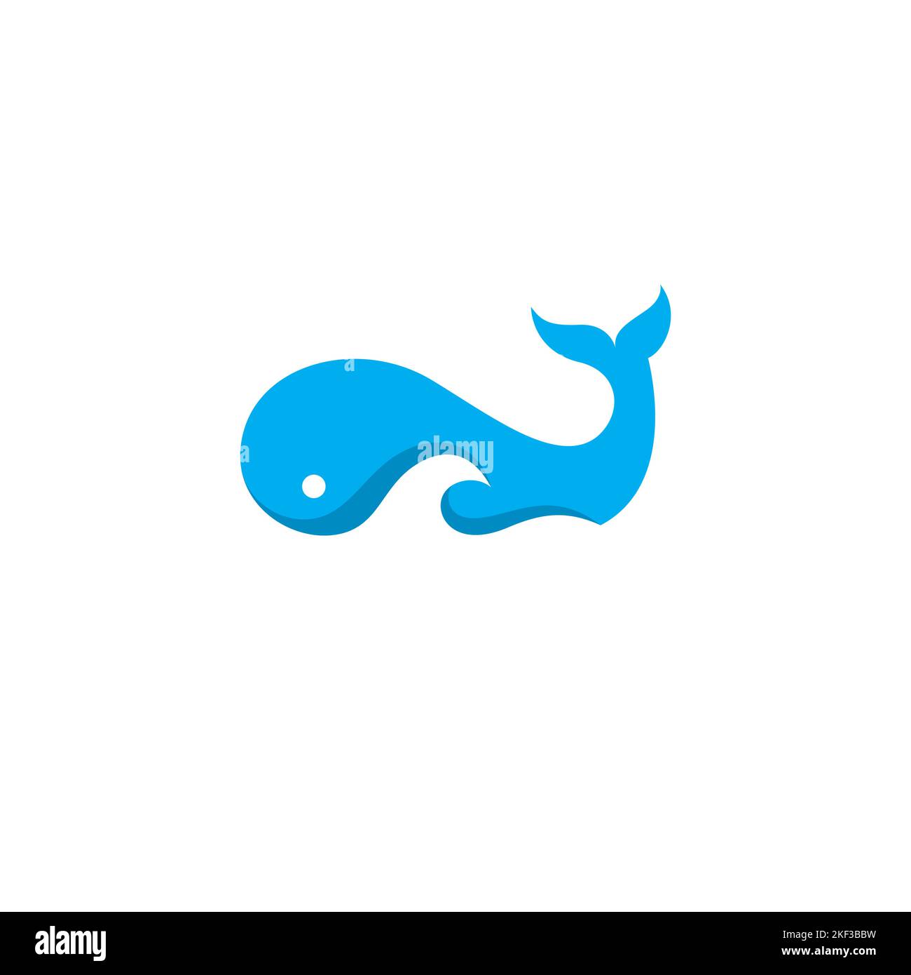 Logo Whale. Icône baleine. Logo FISH Illustration de Vecteur