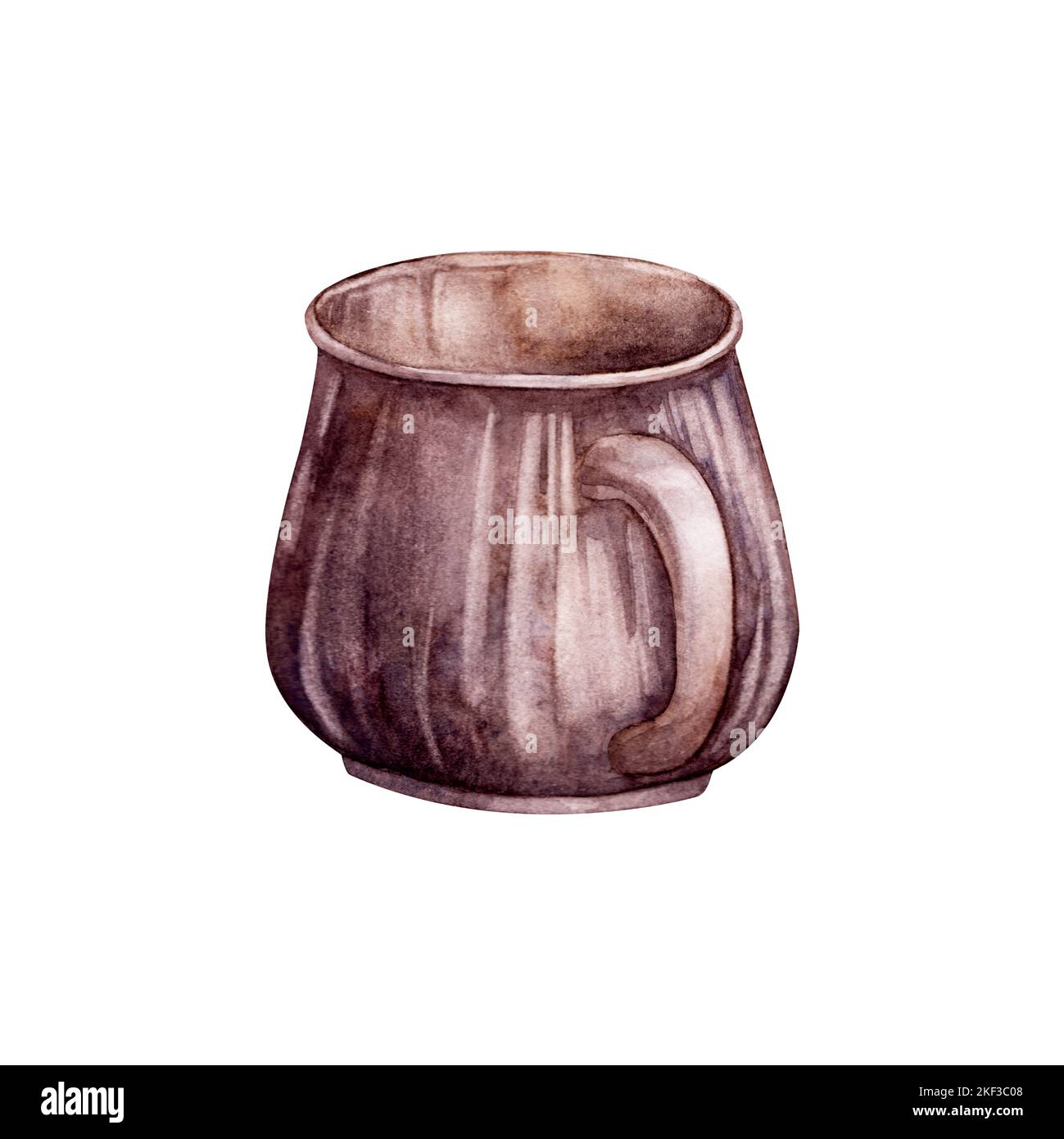 Cuvette. Aquarelle. Isoler. Illustration pour clipart. Conçu pour les menus, blogs culinaires, emballages, textiles, web design, sites, autocollants, invitations, Banque D'Images