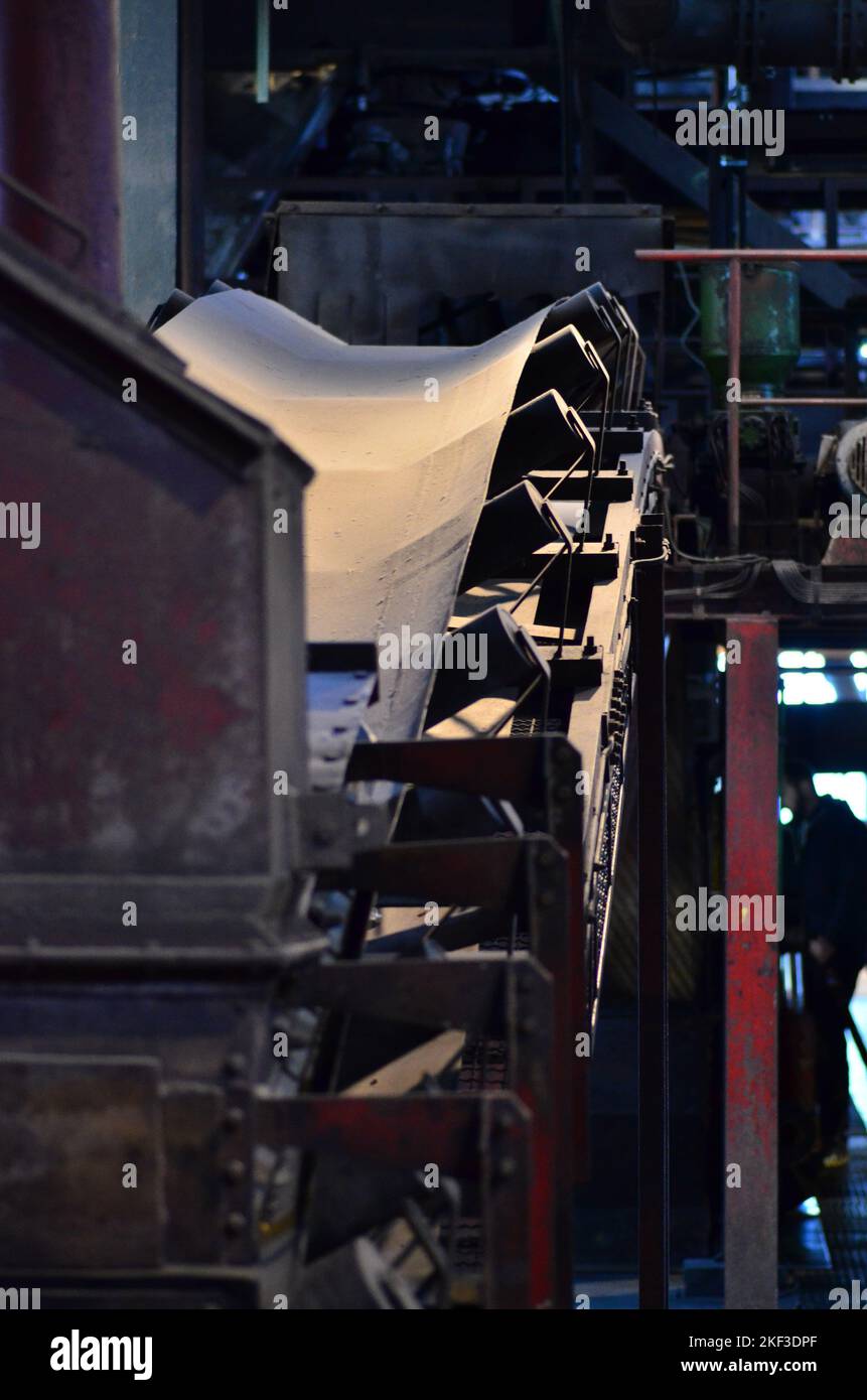Zeche Zollverein charbon transport bande Essen Allemagne production industrielle Banque D'Images