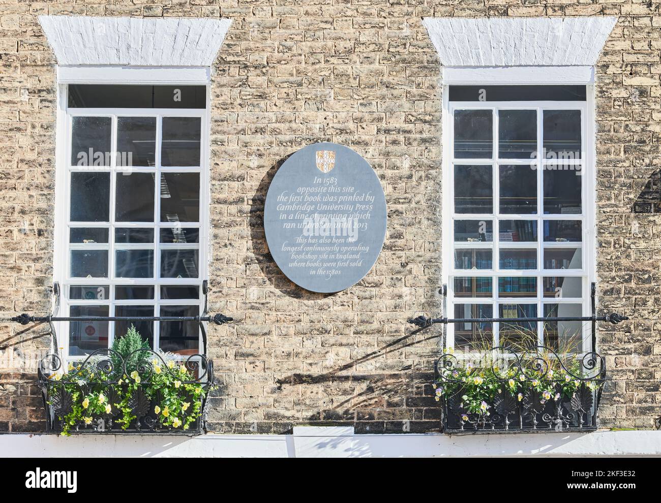 Cambridge University Press (CUP) librairie, Cambridge, Angleterre, la plus ancienne librairie de Grande-Bretagne vendant des livres de l'éditeur le plus ancien au monde. Banque D'Images