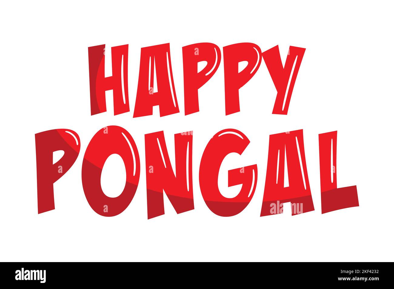 Happy Pongal dessin de style dessin animé pour la fête de la moisson indienne Illustration de Vecteur