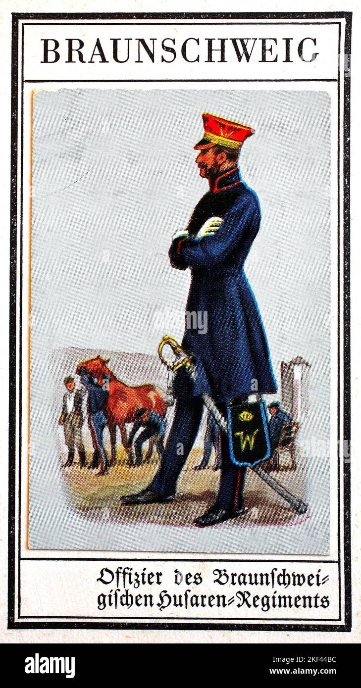 Uniformes allemands du 19th siècle, lignes cavalerie Braunschweig