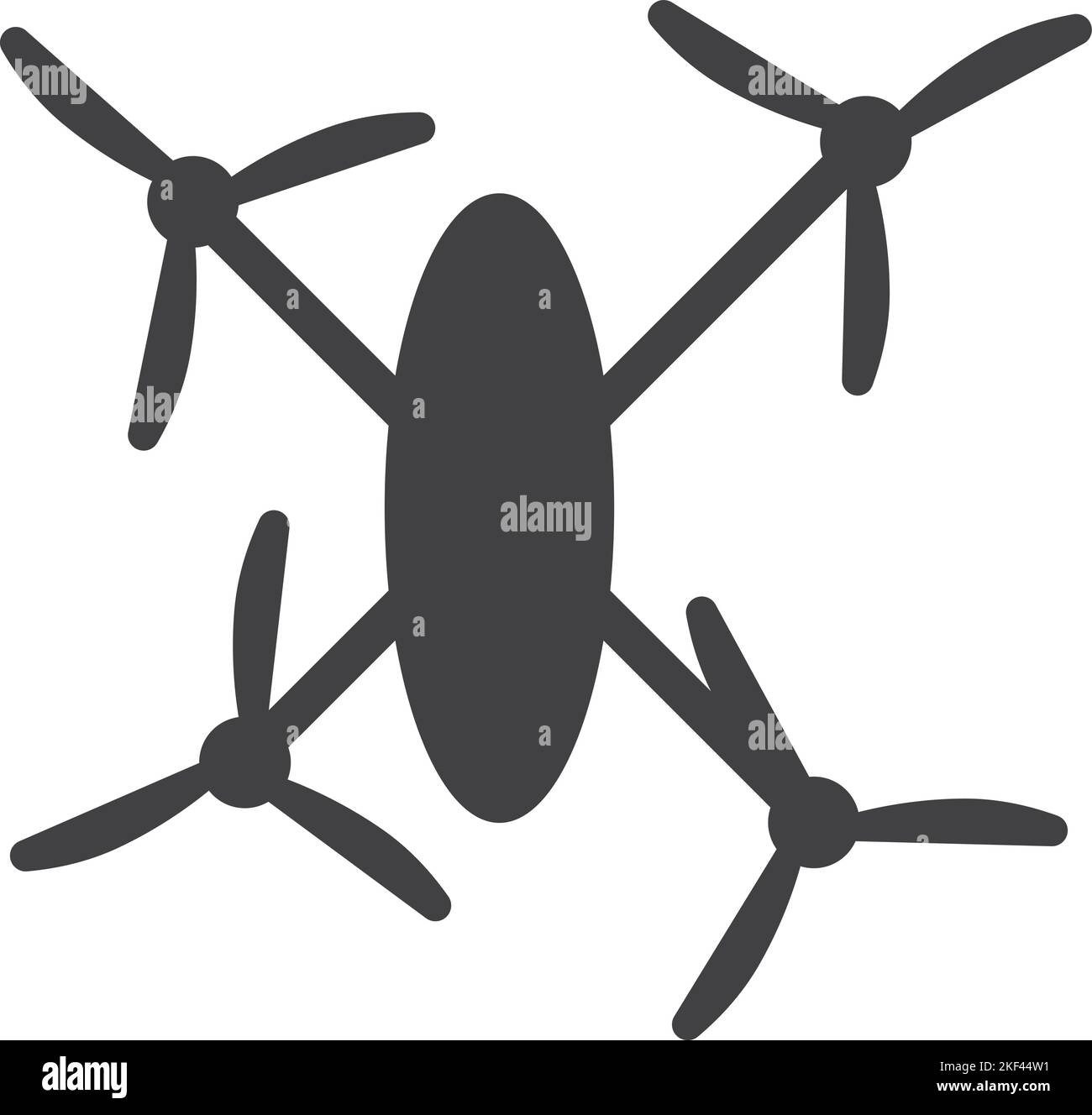 Icône noire de drone volant. Symbole de gadget d'air espion Illustration de Vecteur