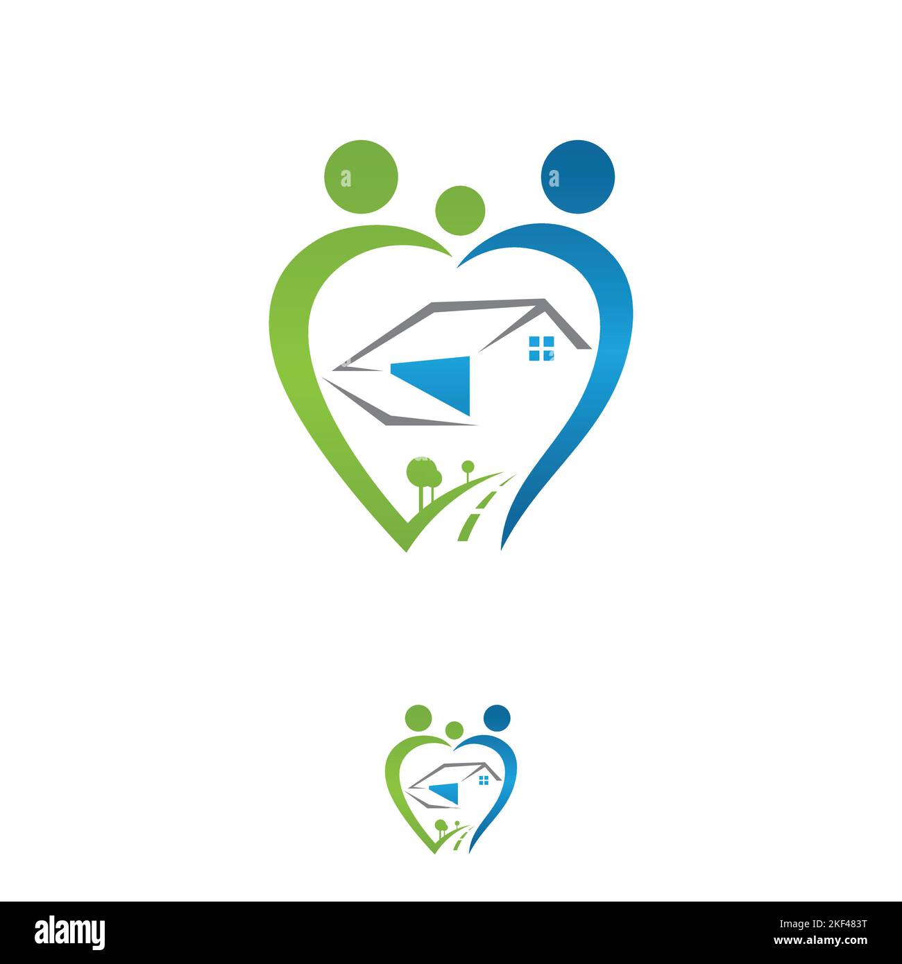 Design abstrait famille forme amour avec home vector. Illustration vectorielle EPS.8 EPS.10 Illustration de Vecteur