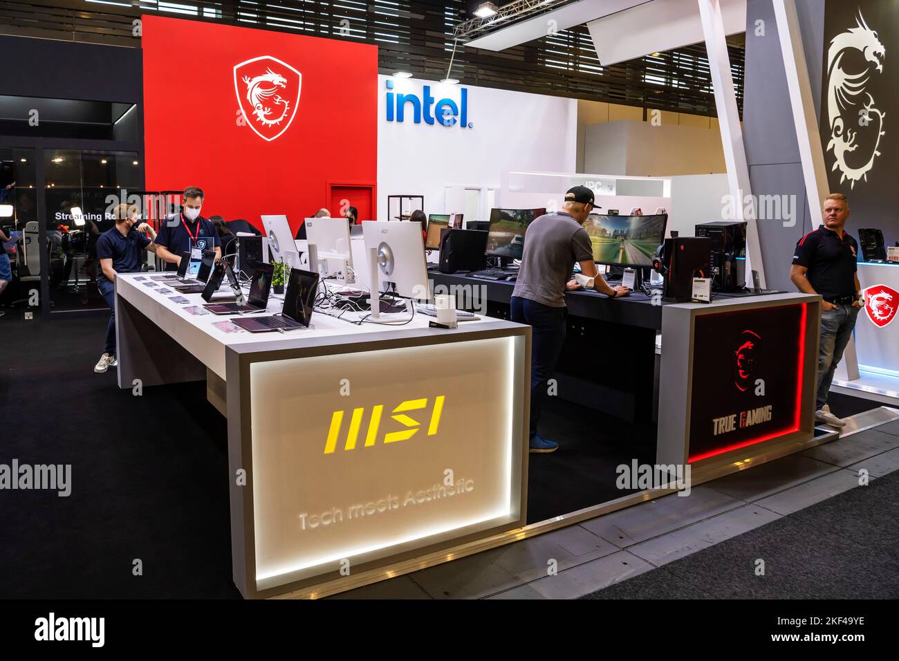 Stand der Firma MSI Gaming, IFA, internationale Funkausstellung 2022, Berlin, Allemagne Banque D'Images