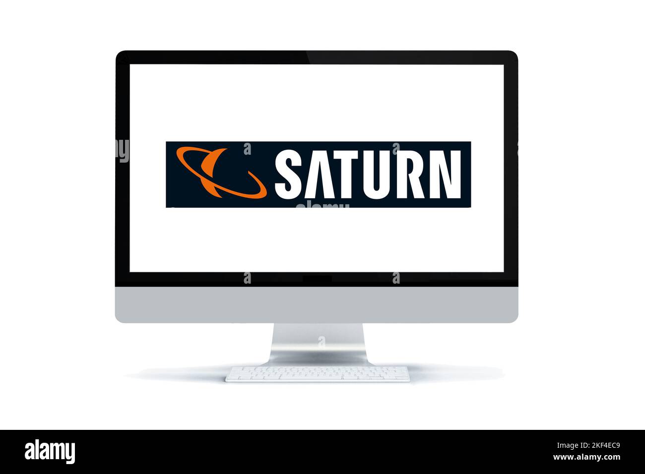 DAS logo der Firma Saturn, Media-Saturn-Holding en Allemagne. Nur zur redaktionellen Veröffentlickung! Banque D'Images