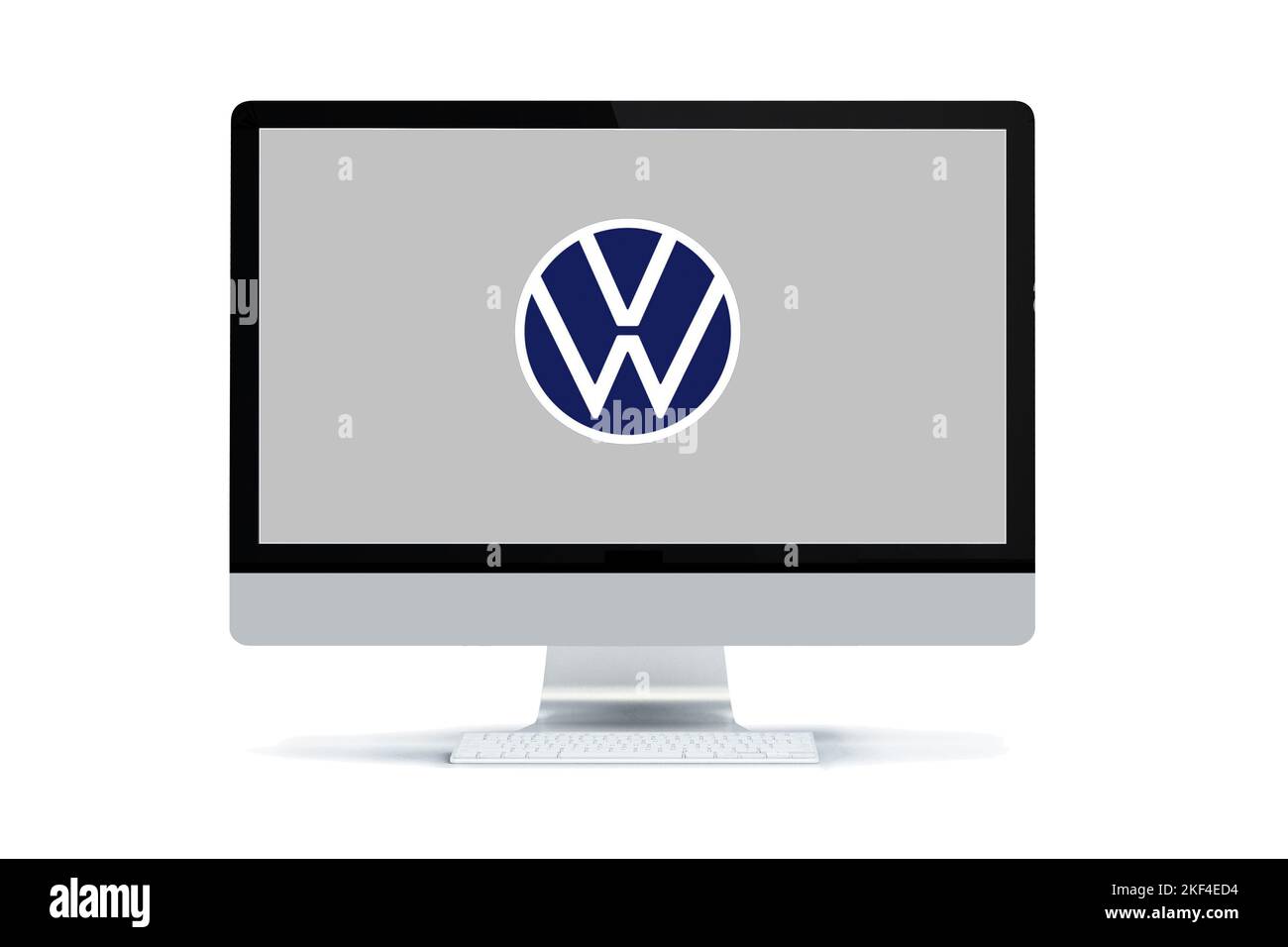 DAS neue logo der Firma VW dans Wolfsburg, Volkswagen agenwerk, automobile, nur zur redaktionellen Veröffentlicked! Banque D'Images