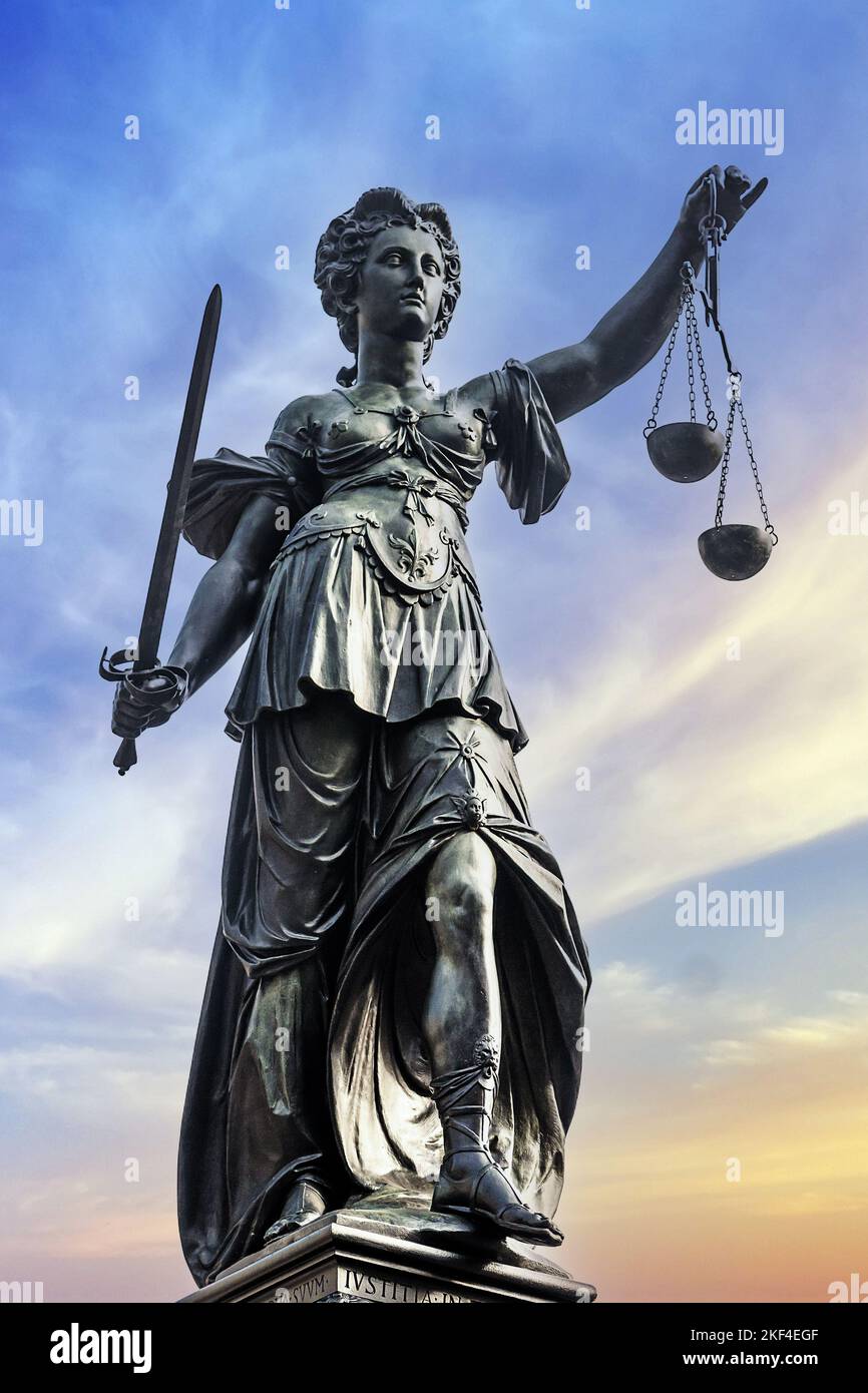 Göttin Der Gerechtigkeit Justitia Gottin justitia Banque de photographies et d’images à haute résolution