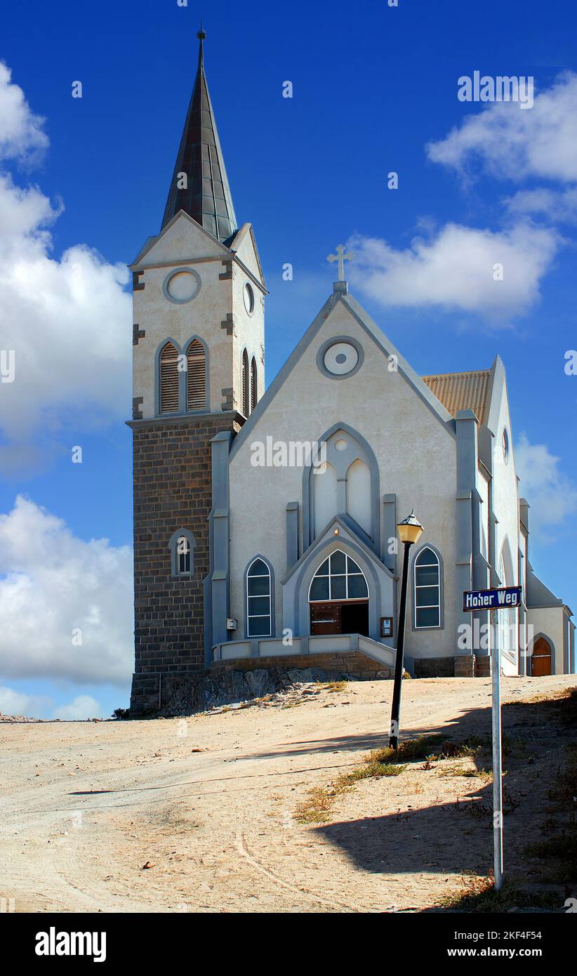 Deutsche Kirche in Lüderitz, Namibie, Afrika, ehemalige Kolonie, Südwestafrika, Banque D'Images