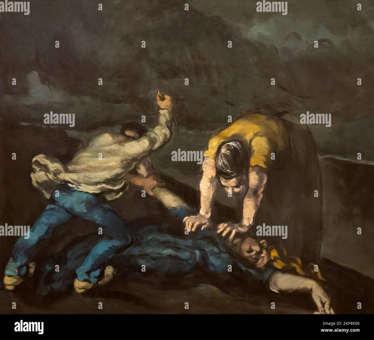 Le meurtre, Paul Cezanne, vers 1870, Walker Art Gallery, Liverpool, Angleterre, Royaume-Uni, Europe Banque D'Images