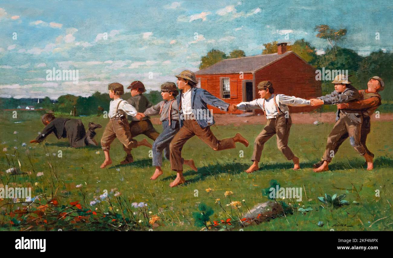 SNAP The Whip, Winslow Homer, 1872, MOMA, New York, ÉTATS-UNIS Banque D'Images