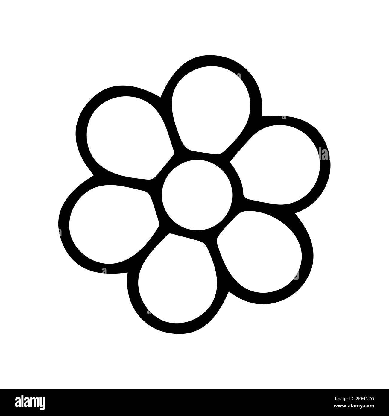 Collection de symboles de fleurs, modèle de logo d'illustration dans un style tendance. Convient à de nombreuses applications. Symbole de printemps pour votre conception de site Web, logo Illustration de Vecteur