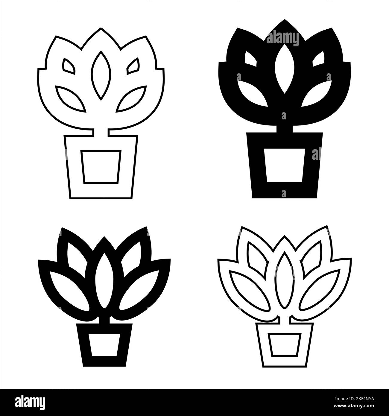 Collection de symboles de fleurs, modèle de logo d'illustration dans un style tendance. Convient à de nombreuses applications. Symbole de printemps pour votre conception de site Web, logo Illustration de Vecteur