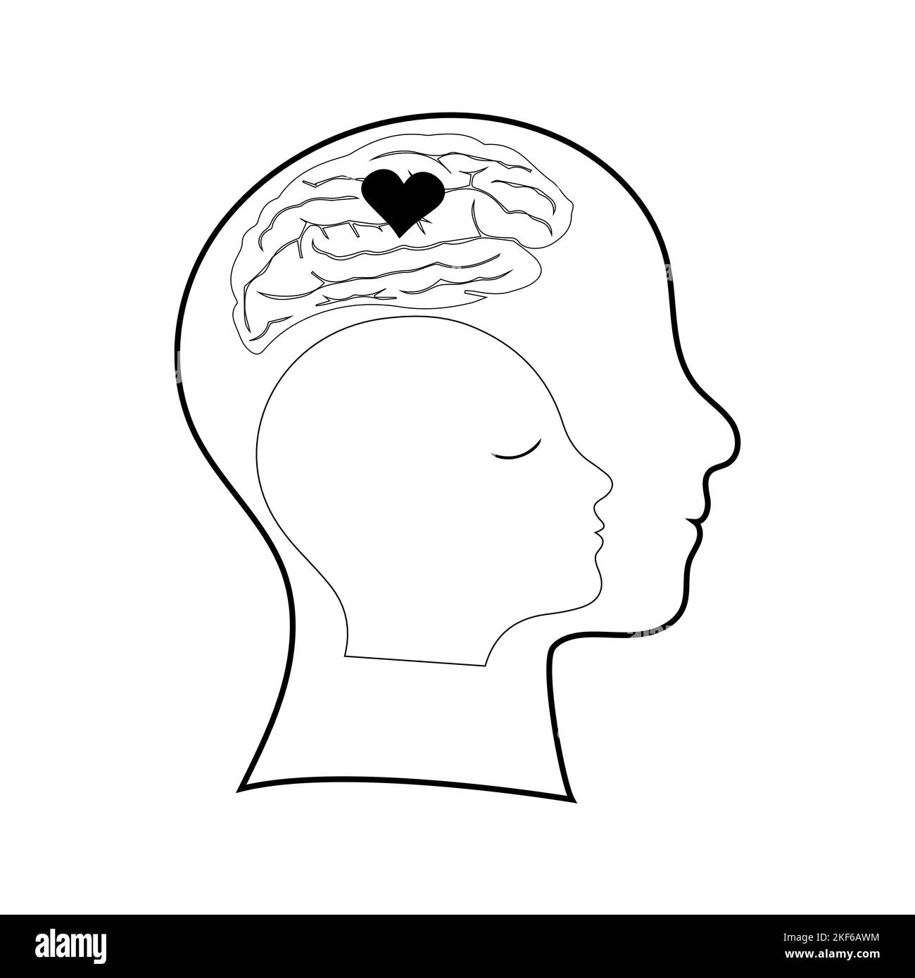 Illustration vectorielle de la journée mondiale de la santé mentale. Idéal pour les bannières, affiches, messages d'accueil et cartes postales Illustration de Vecteur