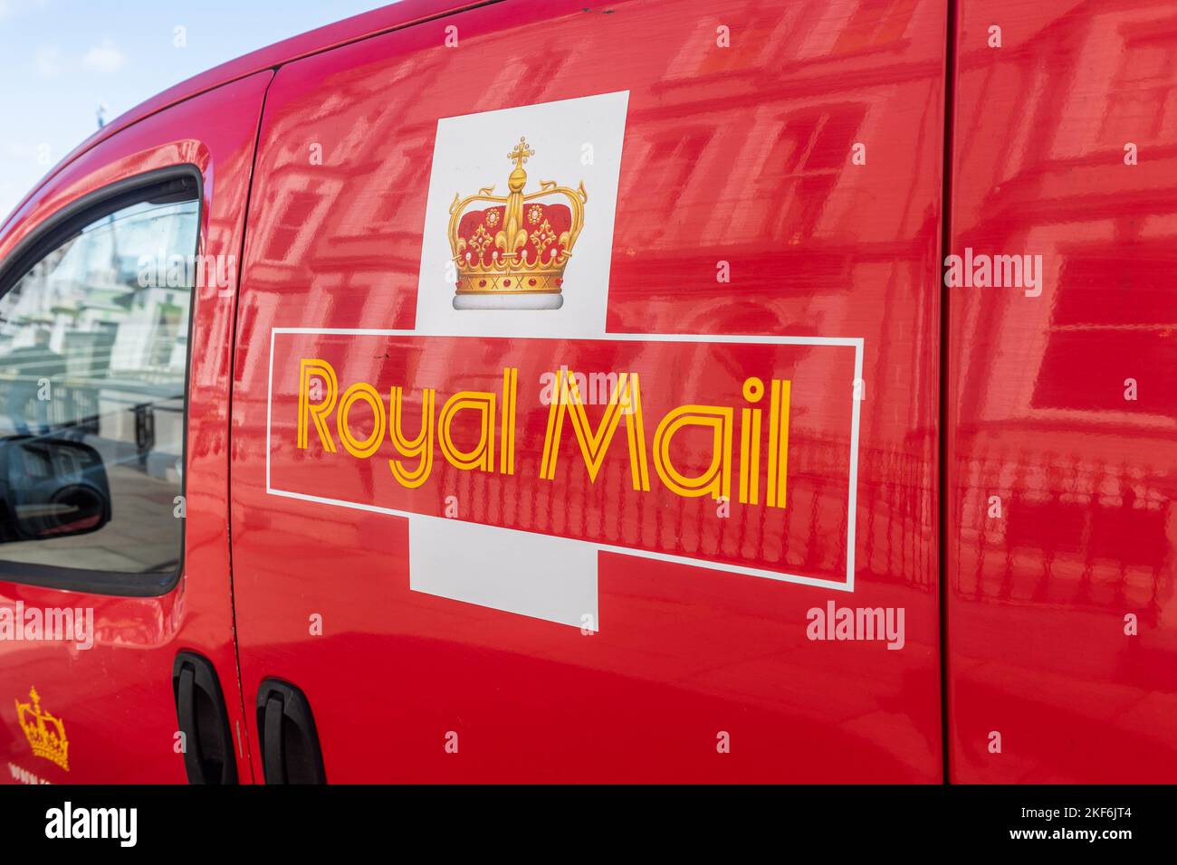 Navette de livraison Royal Mail à Llandudno, au nord du pays de Galles, au Royaume-Uni. Banque D'Images