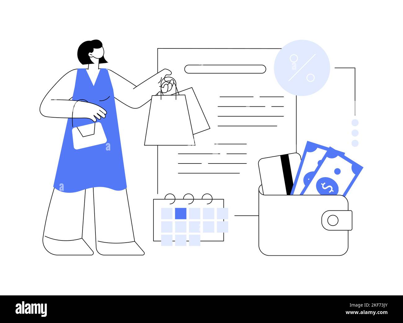 Illustration du vecteur de concept abstrait de report de paiement. Illustration de Vecteur