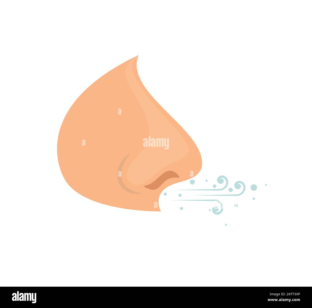 Illustration vectorielle du nez liquide de la clipart, arrêter la propagation de l