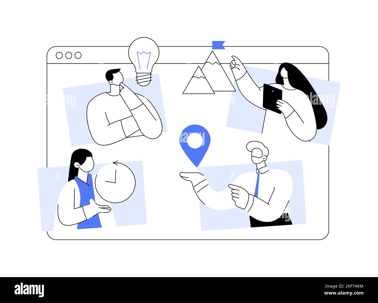 A propos de nous illustration abstraite de vecteur de concept. Illustration de Vecteur