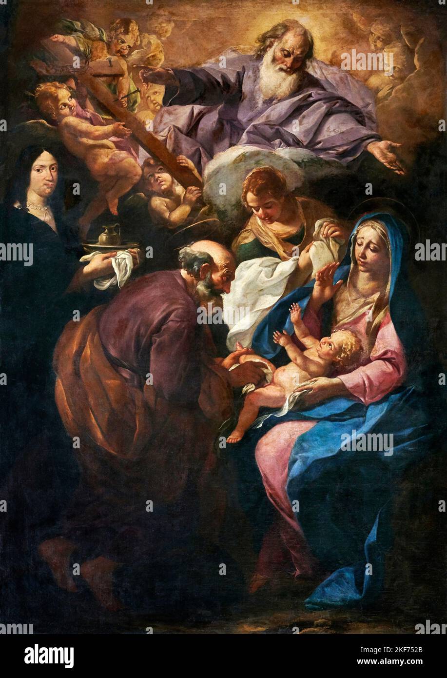 Circoncisione di Gesù - olio su tela - Giacinto Brandi - XVII secolo - Parme, Italia, chiesa di San Rocco Banque D'Images