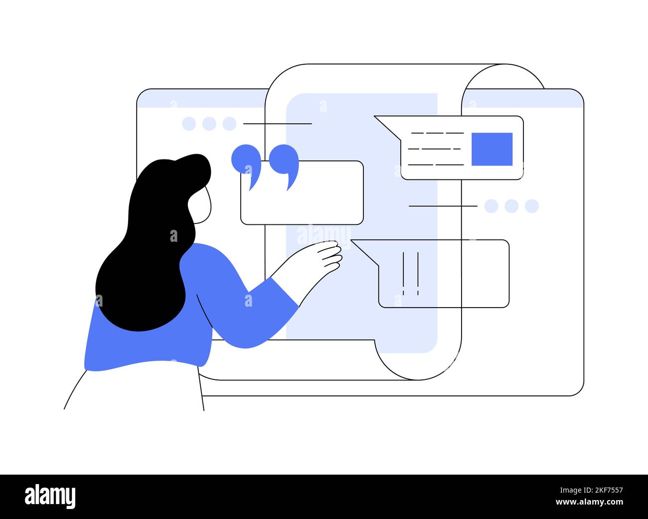 Appuyez sur l'illustration du vecteur de concept abstrait. Illustration de Vecteur