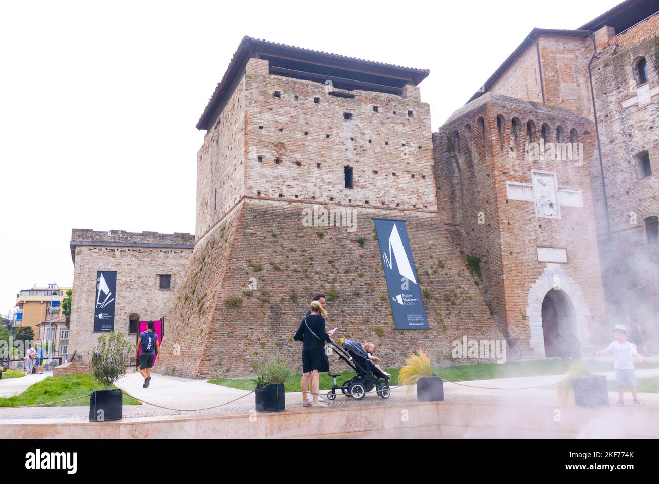Château de Castel Sismondo dans le centre historique de Rimini, Italie Banque D'Images