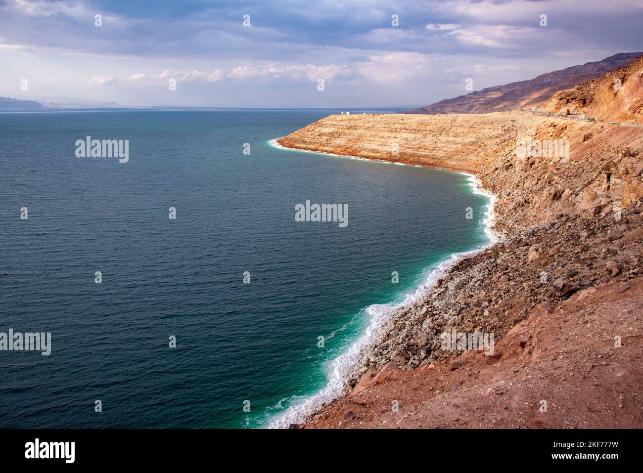 Littoral Mer Morte Jordanie Banque D'Images