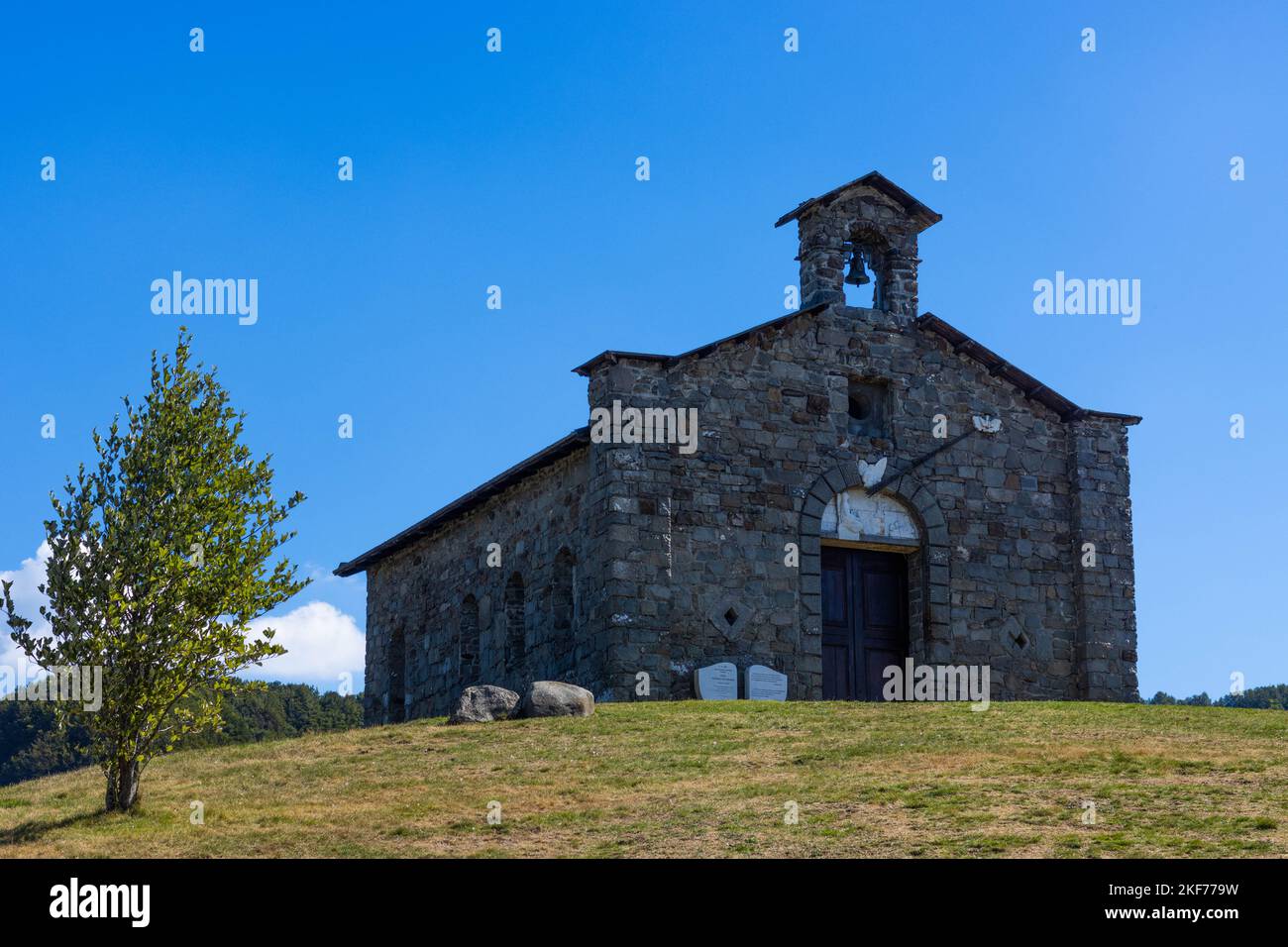 Collines autour de l'église de la Madonna del Orsaro, Parme, Italie Banque D'Images