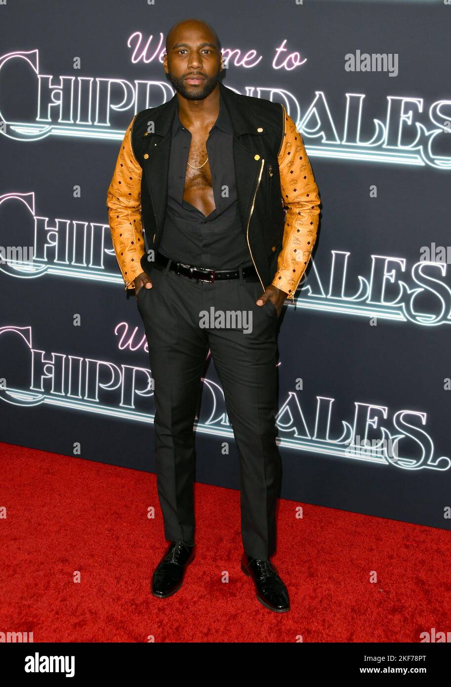 West Hollywood, env. 15th novembre 2022. Khasan Brailsford participe à la première à Los Angeles de « Welcome to Chippendales » au Pacific Design Center de West Hollywood, Californie, le November15, 2022. Credit: Koi Sojer/Snap'n U photos/Media Punch/Alamy Live News Banque D'Images