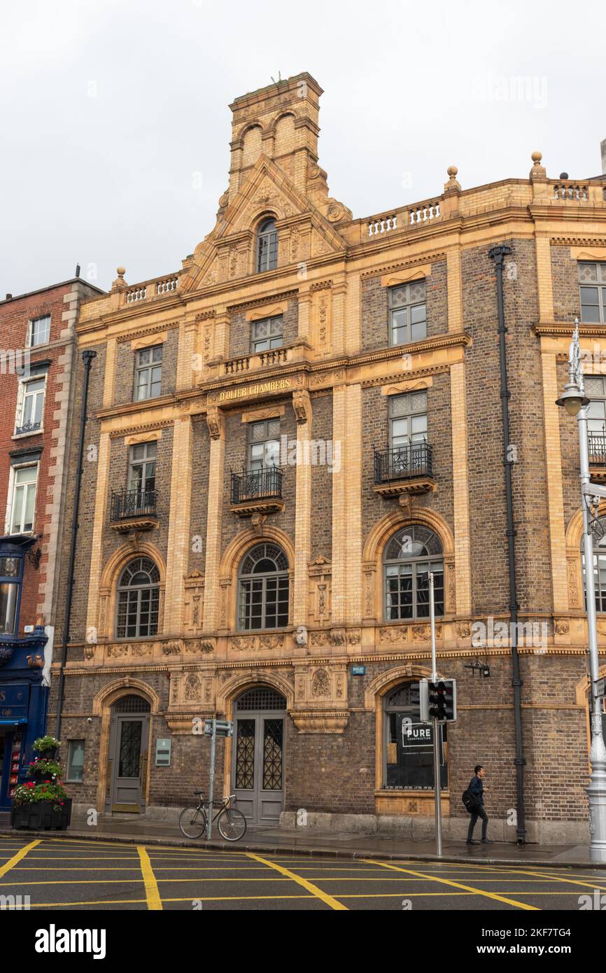 Dublin, Irlande - immeuble 20 octobre 2022 d'Olier Chambers, rue Hawkins Banque D'Images