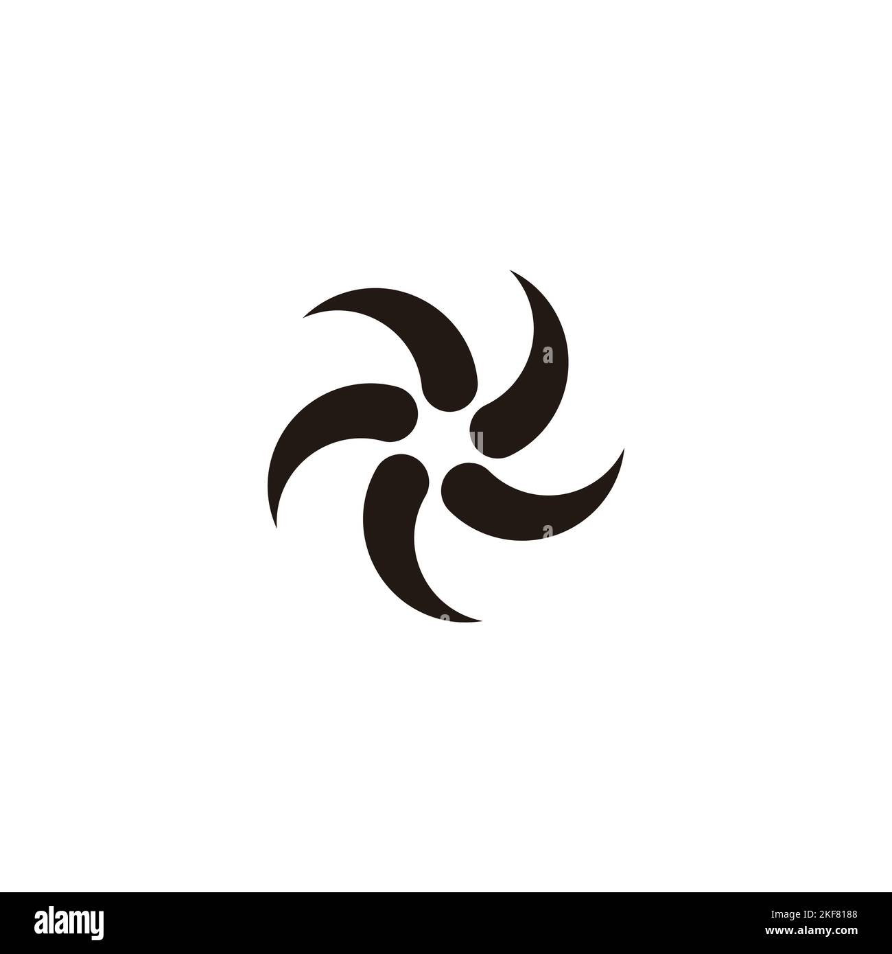 Polygone, splashes, rotation symbole géométrique simple logo vecteur Illustration de Vecteur