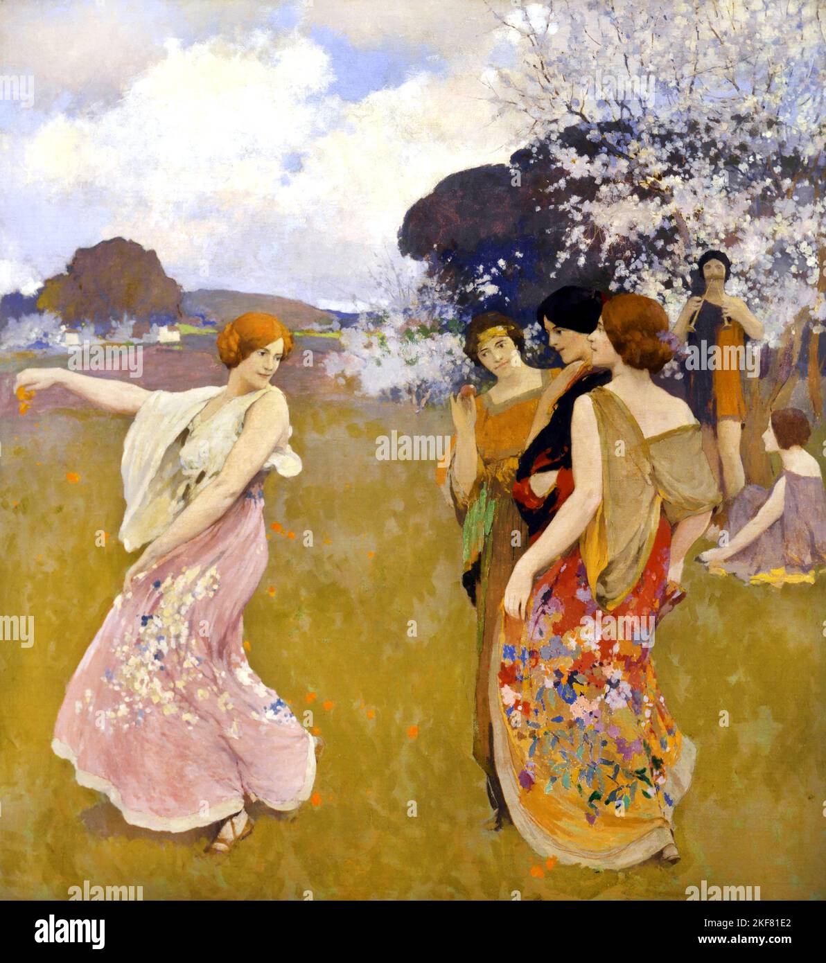 Arthur F. Mathews, Spring Dance, Circa 1917, Oil on Canvas, Smithsonian American Art Museum, Washington, D.C., États-Unis. Banque D'Images