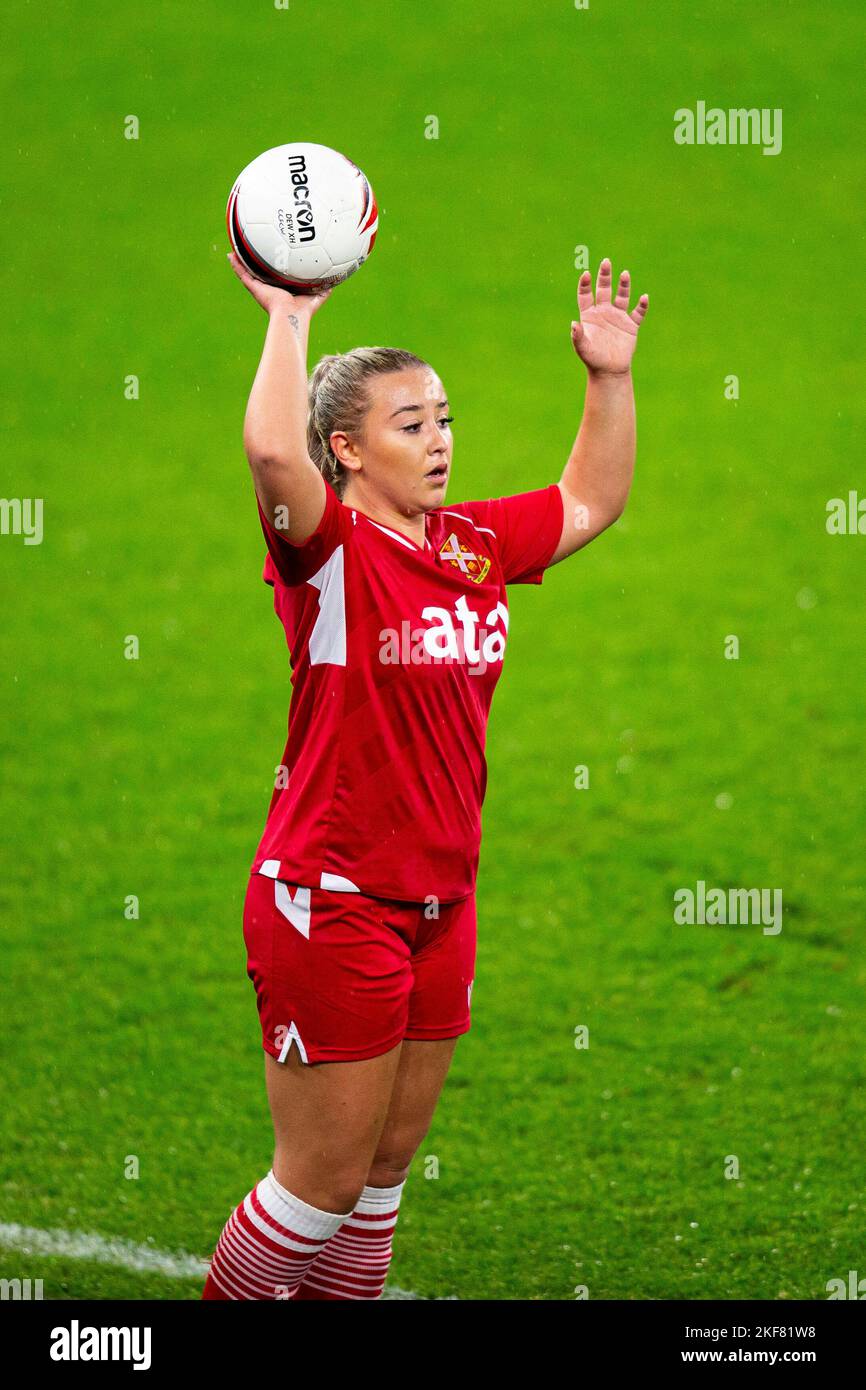 Cardiff, Royaume-Uni. 16th novembre 2022. Cardiff City v Abergavenny dans le Genero Adran Premier au Cardiff City Stadium le 16th novembre 2022. Crédit : Lewis Mitchell/Alay Live News Banque D'Images