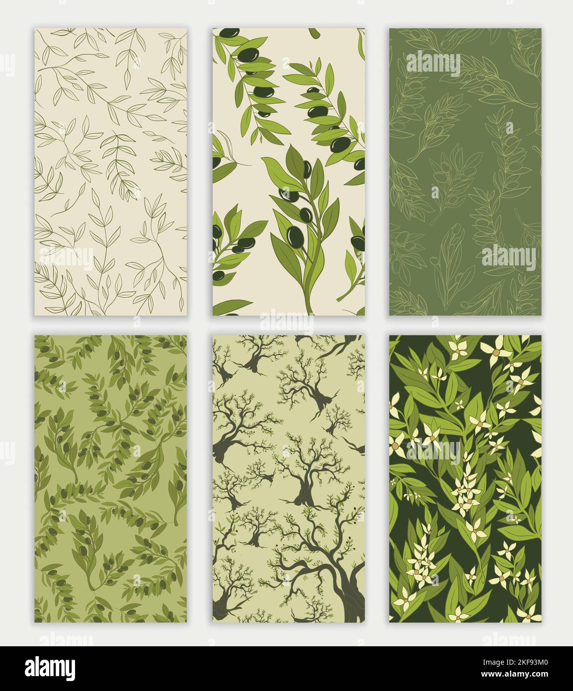 Définir un modèle d'étiquettes ou d'autocollants sans couture modifiable pour les bouteilles ou les boîtes de conserve ou l'emballage d'huile d'olive végétale. Graphique rétro traditionnel. Affiche Illustration de Vecteur