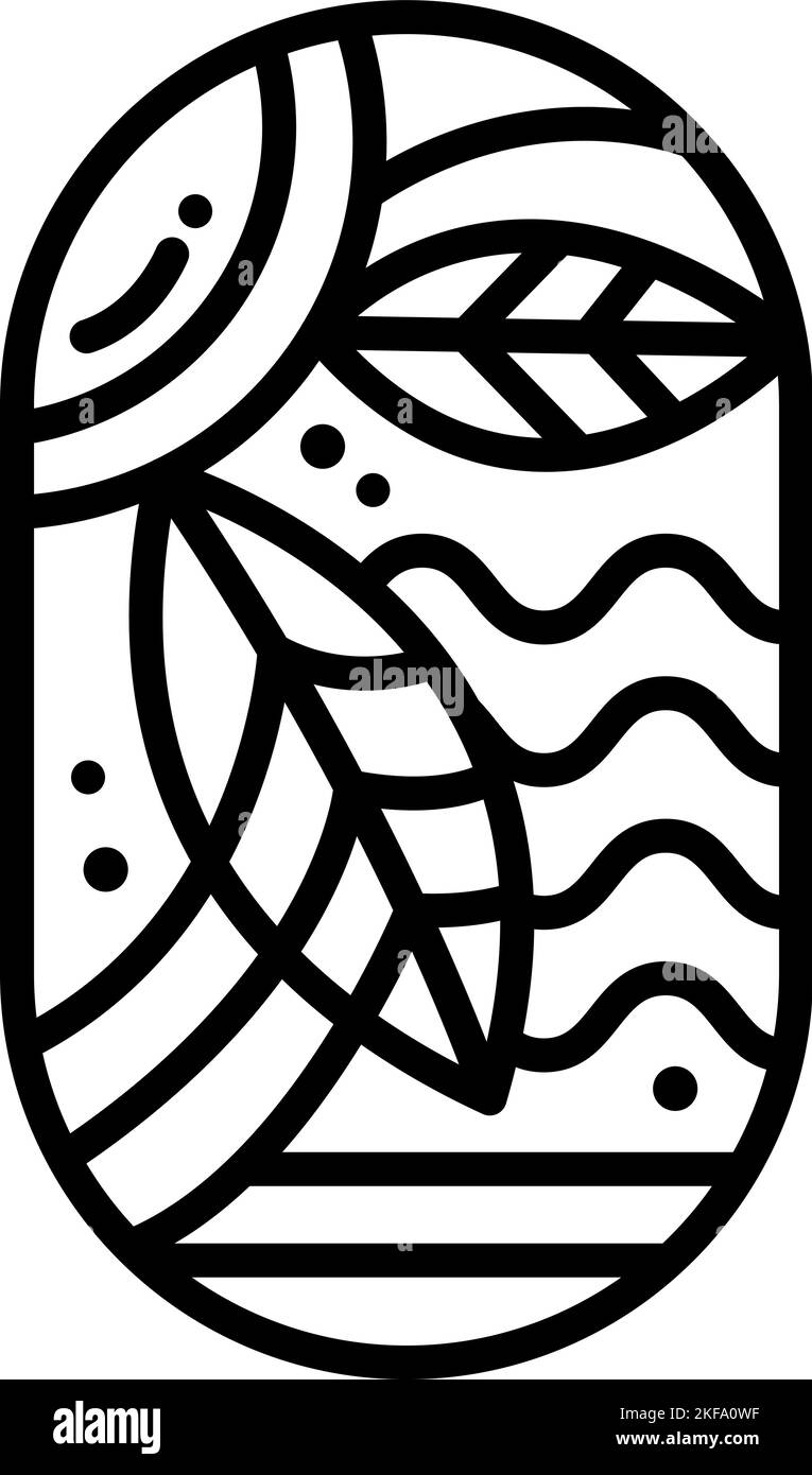 Feuilles d'arbre à thé vectoriel pour café ou ferme étiquette de produit logo Eco plante biologique. Emblème rond de style linéaire. Icône abstraite vintage pour un style naturel Illustration de Vecteur
