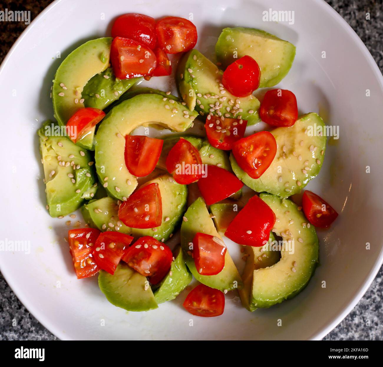 Salade d’avocat. Banque D'Images