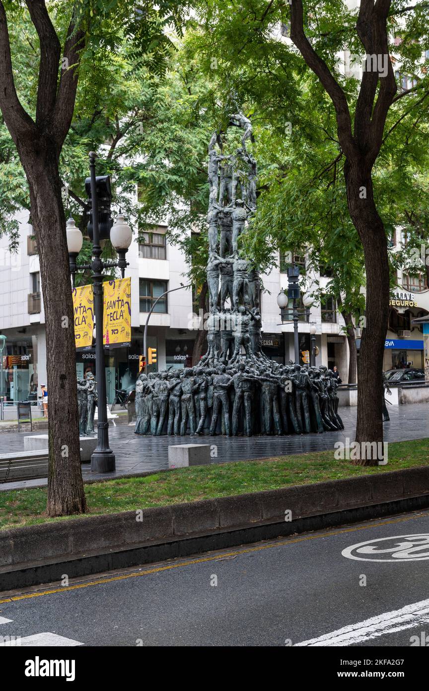 Tour humaine Statue Tarragone Espagne Banque D'Images