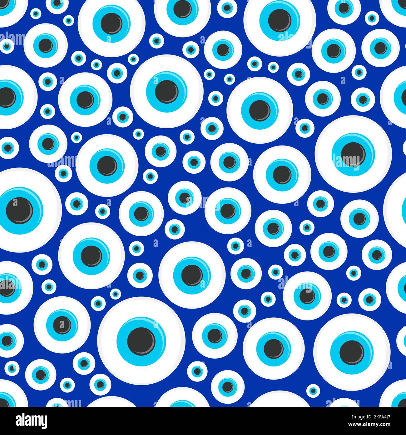 Schéma ethnique de l'œil du mal. Amulette bleu grec mystique. Imprimé turc traditionnel. Symbole de protection. Arrière-plan vectoriel transparent. Illustration de Vecteur