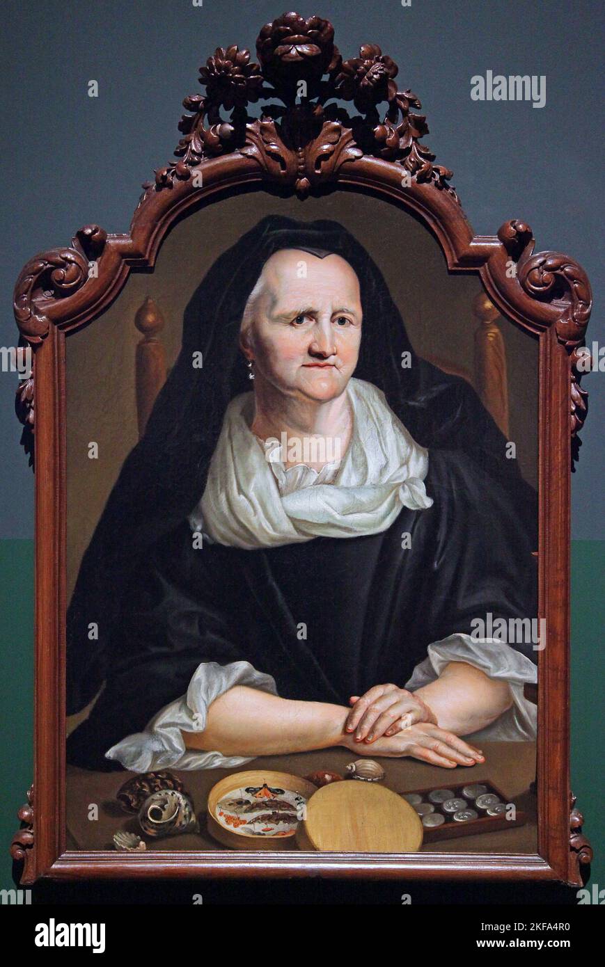 Portrait d'Esther Barbara Blommarts Sandrart par George des Marées (1697-1776) alias Georg Desmarées ou peintre allemand des Marées Banque D'Images